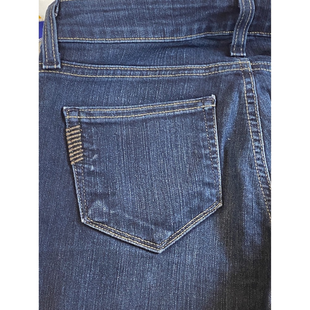 Paige Holly Petite Flare Jeans Dark Wash Blue Denim Size 26 Made in USA - Picture 6 of 16
